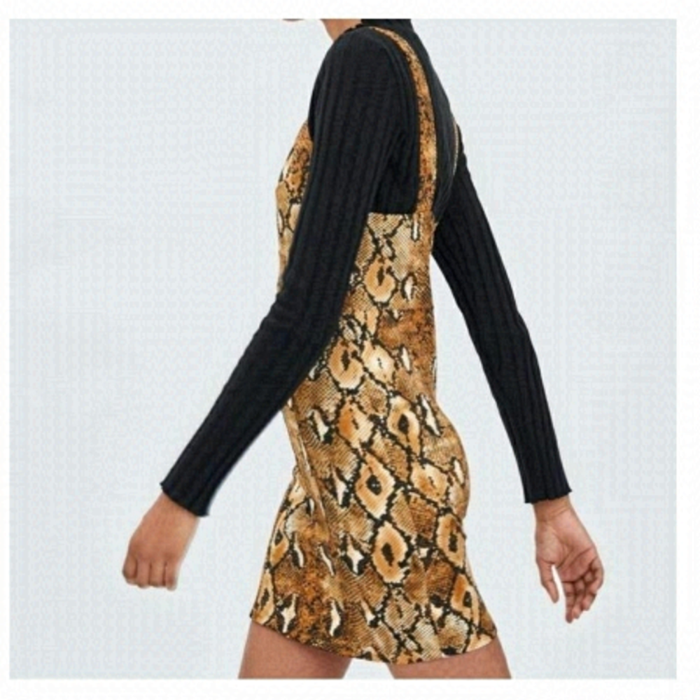 ZARA snake print bodycon dress